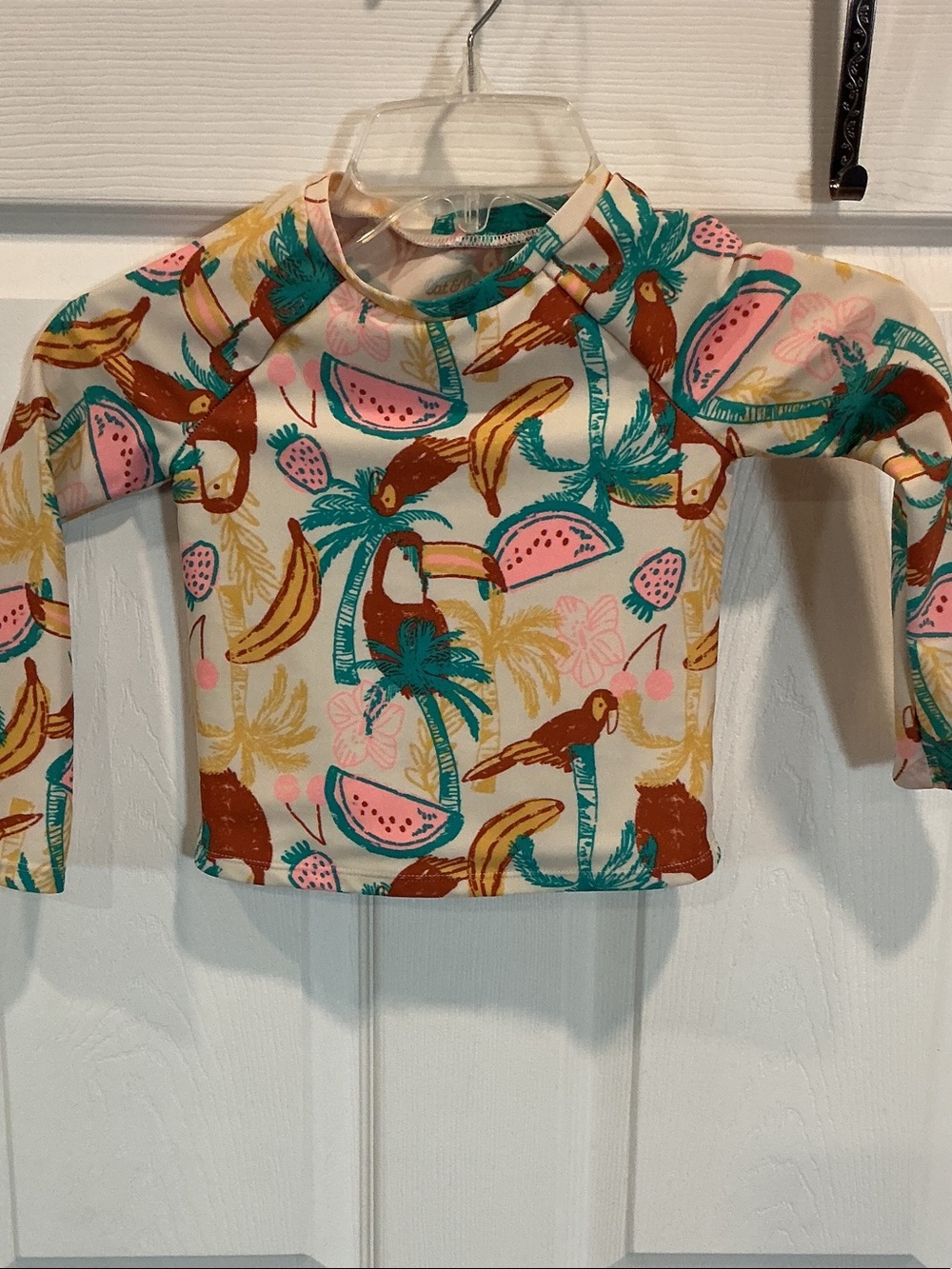 Cat & Jack Tropical Parrot Long-Sleeve Rash guard